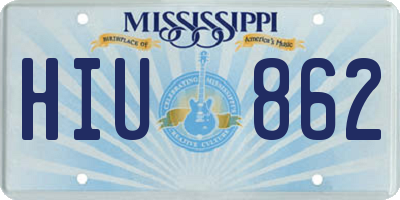 MS license plate HIU862