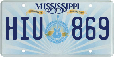 MS license plate HIU869