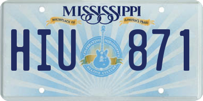 MS license plate HIU871