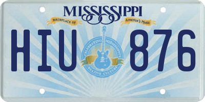 MS license plate HIU876