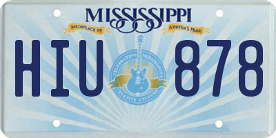 MS license plate HIU878