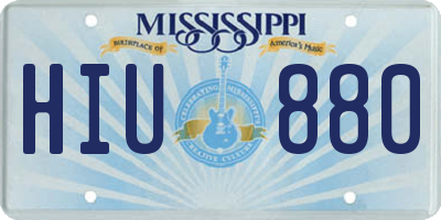 MS license plate HIU880