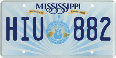 MS license plate HIU882