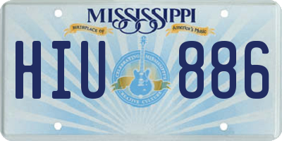 MS license plate HIU886