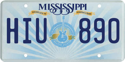 MS license plate HIU890
