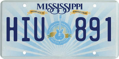 MS license plate HIU891