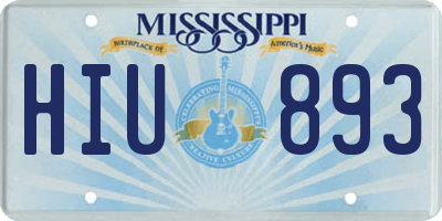 MS license plate HIU893