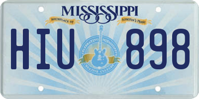 MS license plate HIU898