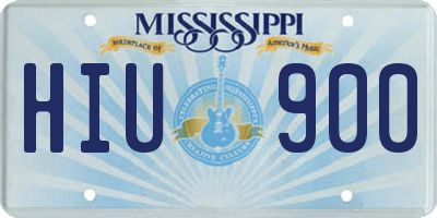 MS license plate HIU900