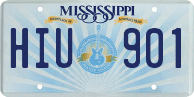 MS license plate HIU901