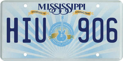 MS license plate HIU906