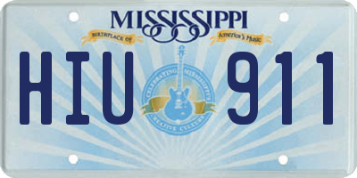 MS license plate HIU911