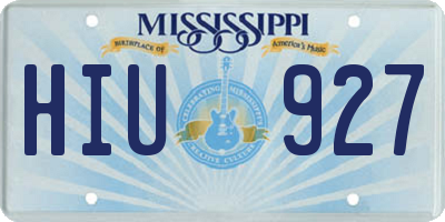 MS license plate HIU927