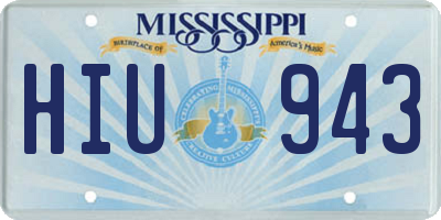 MS license plate HIU943