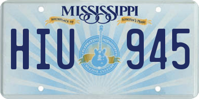 MS license plate HIU945