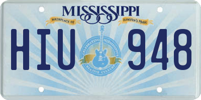 MS license plate HIU948