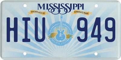 MS license plate HIU949