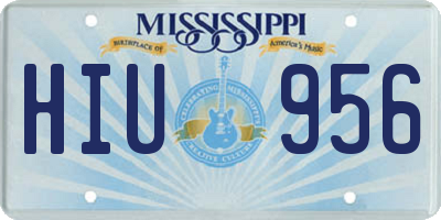 MS license plate HIU956