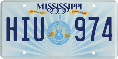 MS license plate HIU974