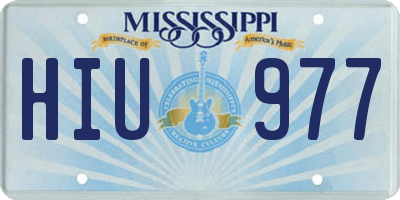 MS license plate HIU977