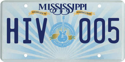 MS license plate HIV005