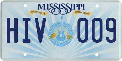 MS license plate HIV009