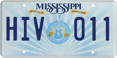 MS license plate HIV011