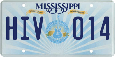 MS license plate HIV014