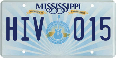 MS license plate HIV015