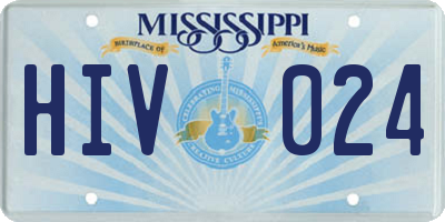 MS license plate HIV024