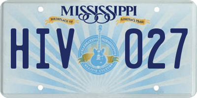 MS license plate HIV027