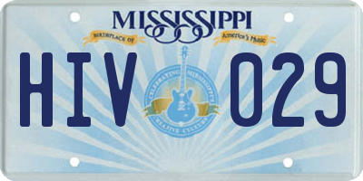 MS license plate HIV029