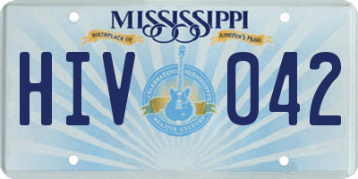 MS license plate HIV042