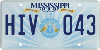 MS license plate HIV043