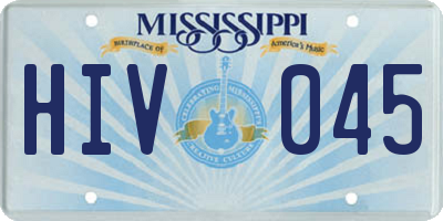 MS license plate HIV045