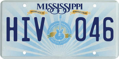 MS license plate HIV046