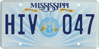 MS license plate HIV047