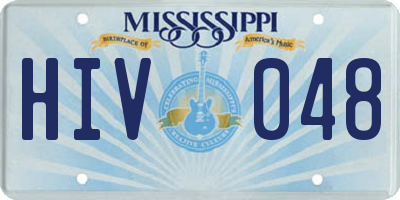 MS license plate HIV048