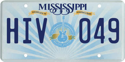 MS license plate HIV049