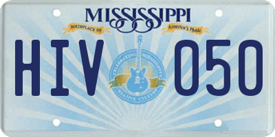 MS license plate HIV050