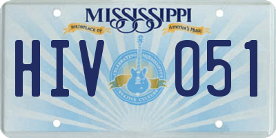 MS license plate HIV051