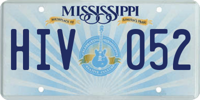 MS license plate HIV052