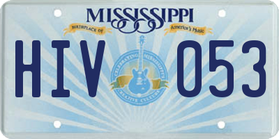 MS license plate HIV053