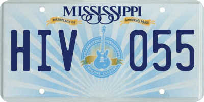 MS license plate HIV055