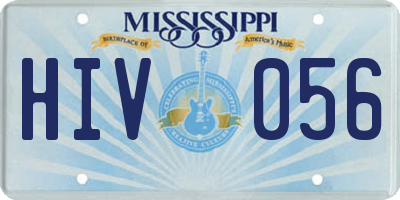 MS license plate HIV056