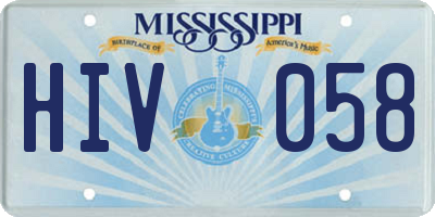 MS license plate HIV058
