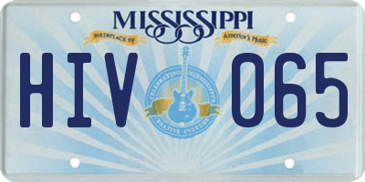 MS license plate HIV065