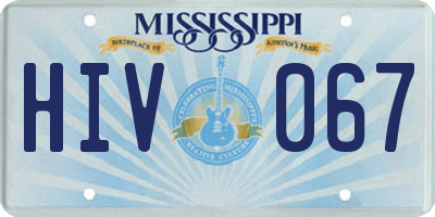 MS license plate HIV067