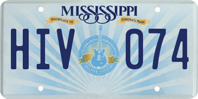 MS license plate HIV074