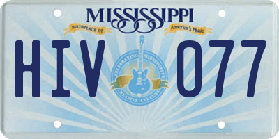 MS license plate HIV077